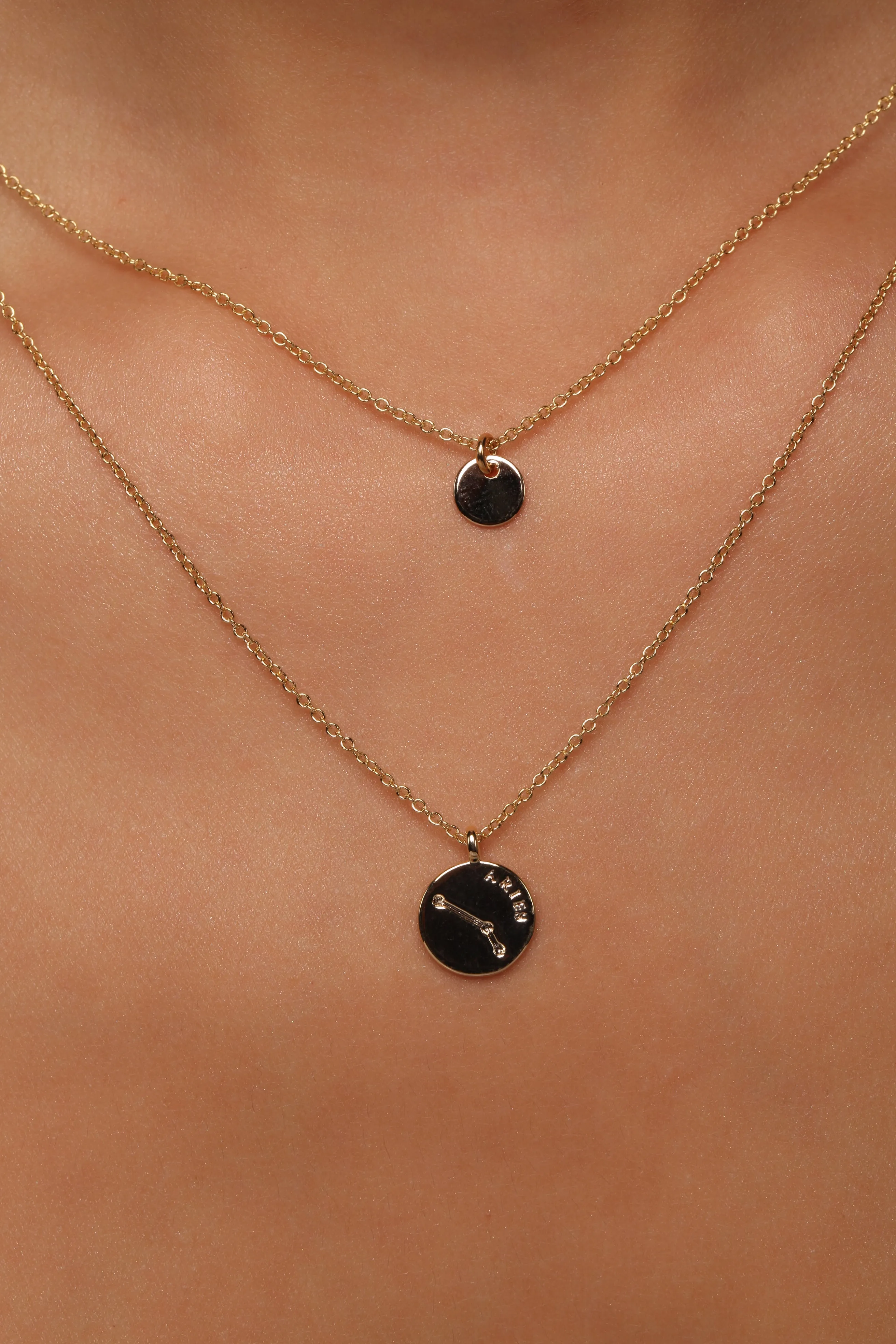 Aries Zodiac Necklace - Gold