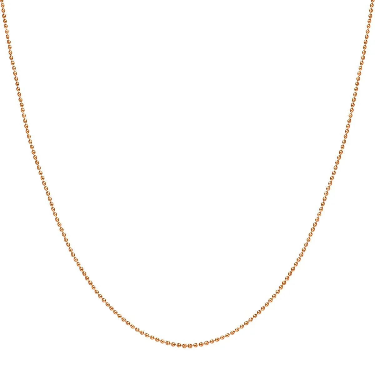 Bead Chain Necklace Rose Gold