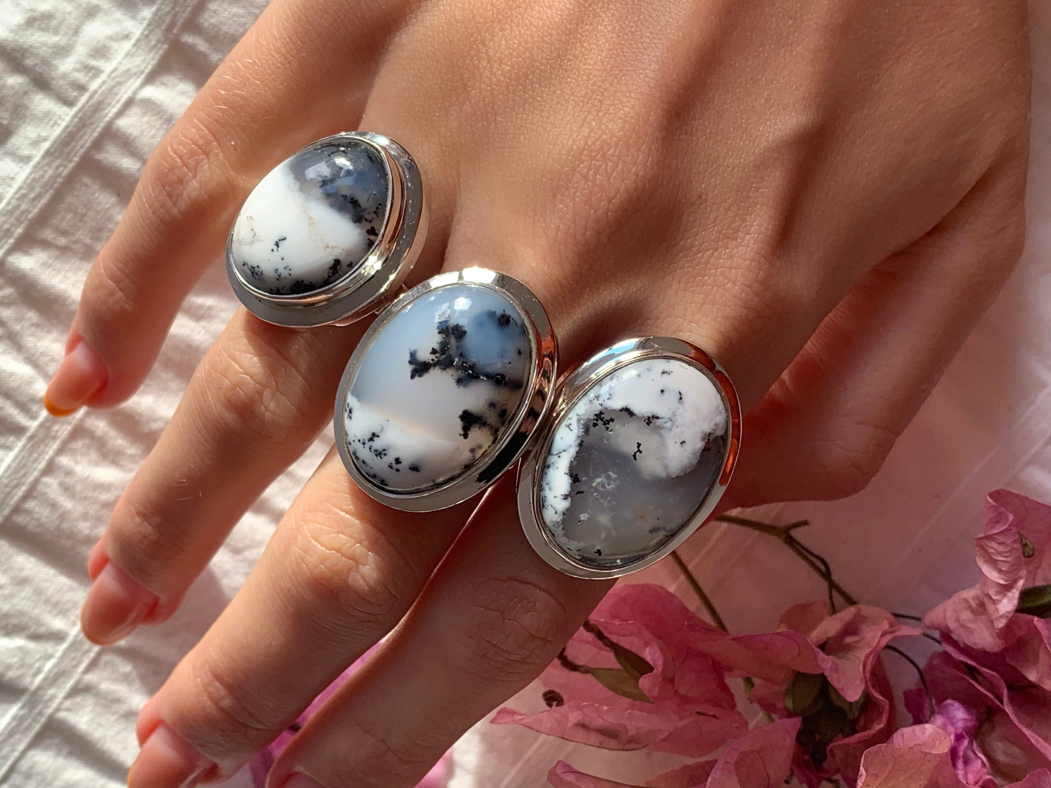 Dendritic Agate Ansley Ring - Oval
