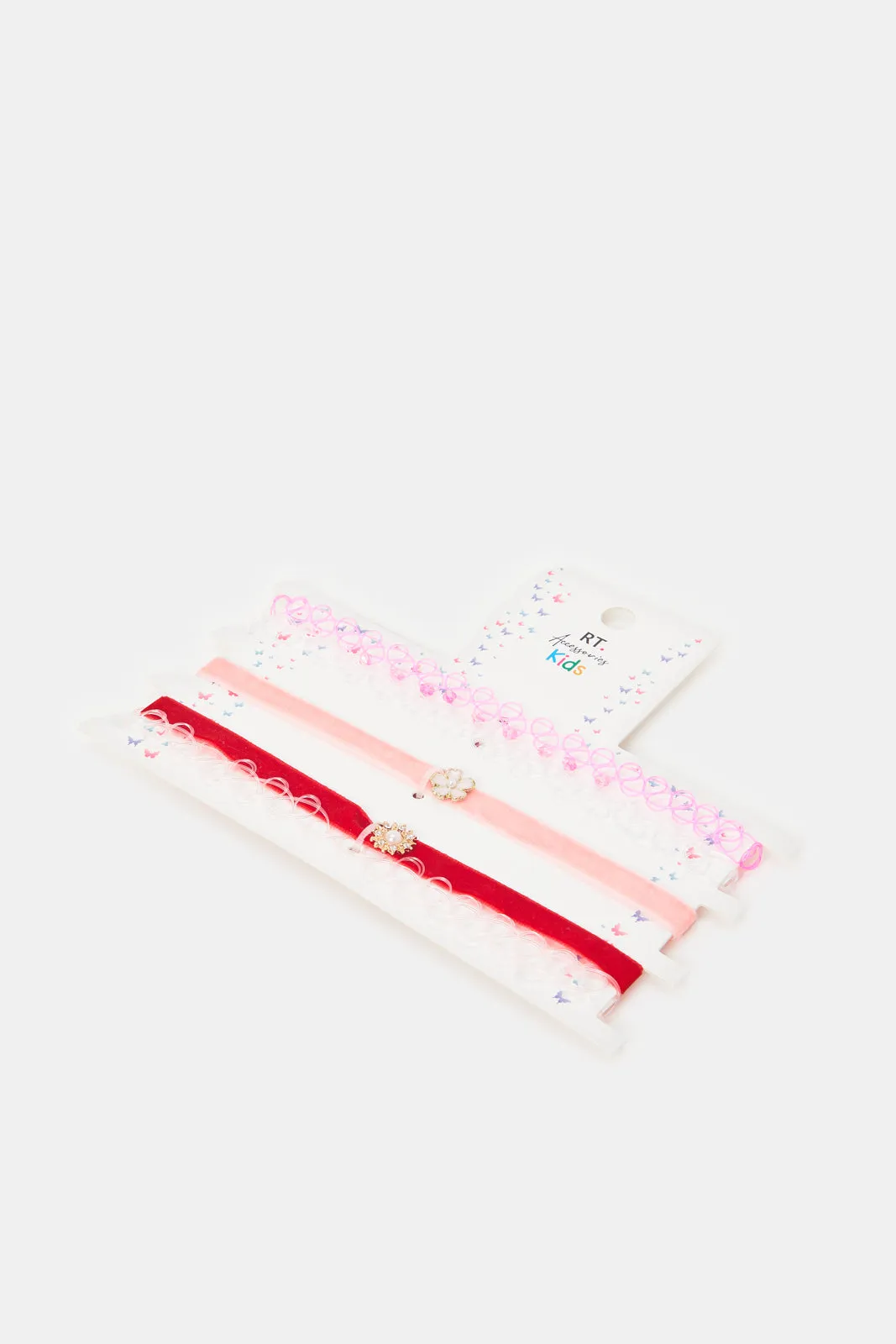 Girls Assorted Embellished Choker Set (5 Piece)