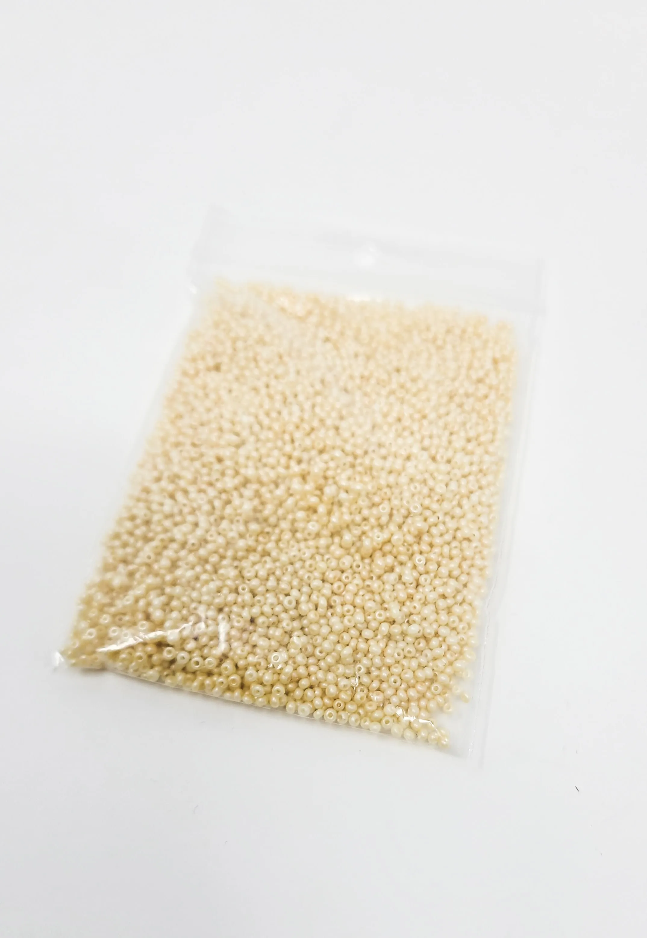 Glass Beads Size - Beige