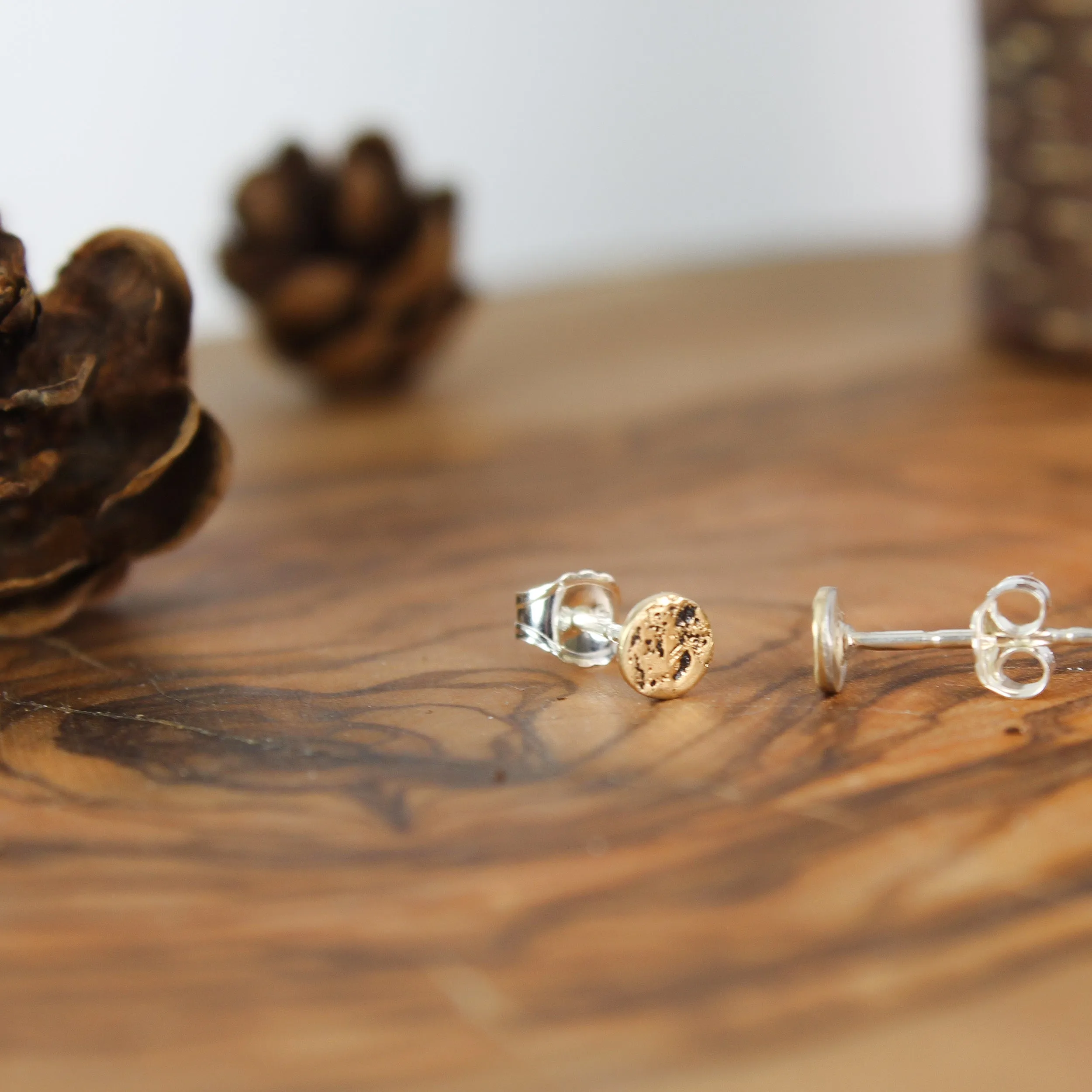 Gold Stud Earrings Galaxy