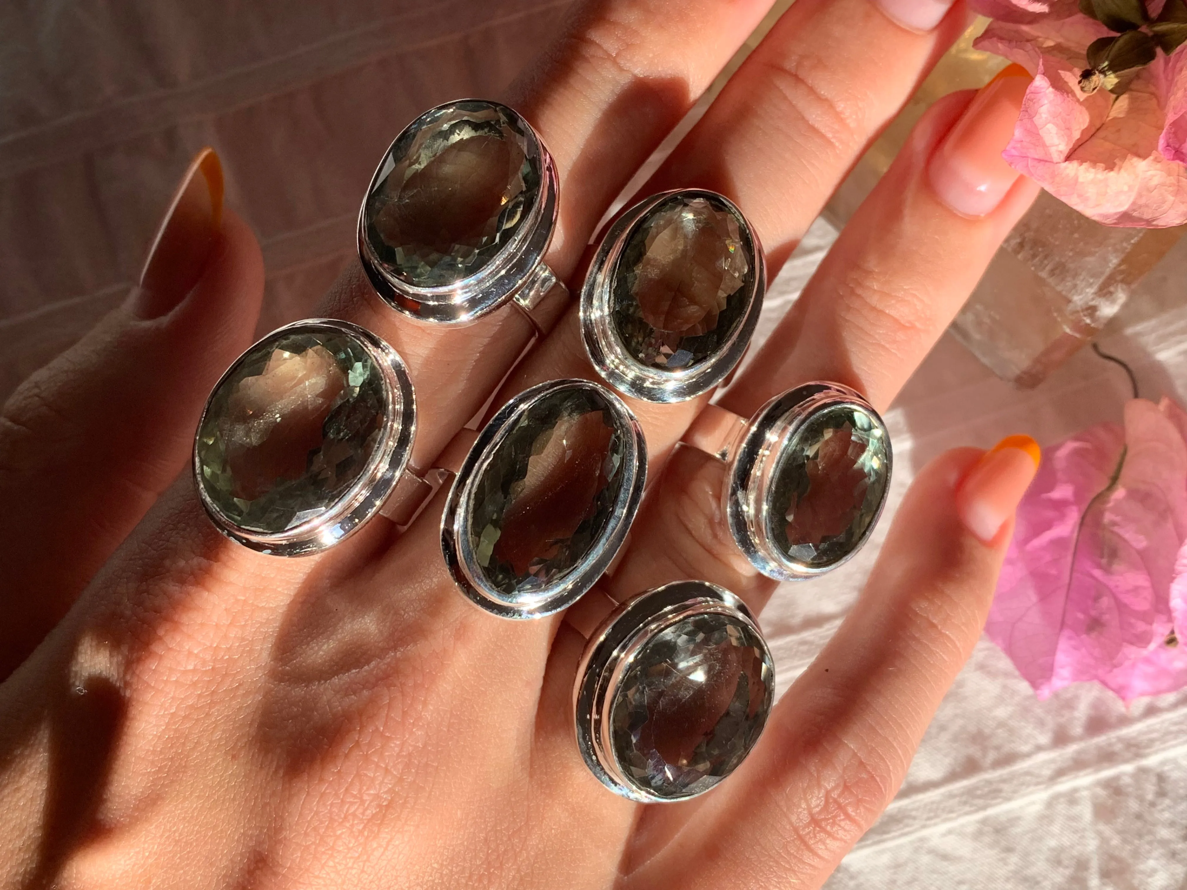 Green Amethyst Ansley Ring - Reg. Oval