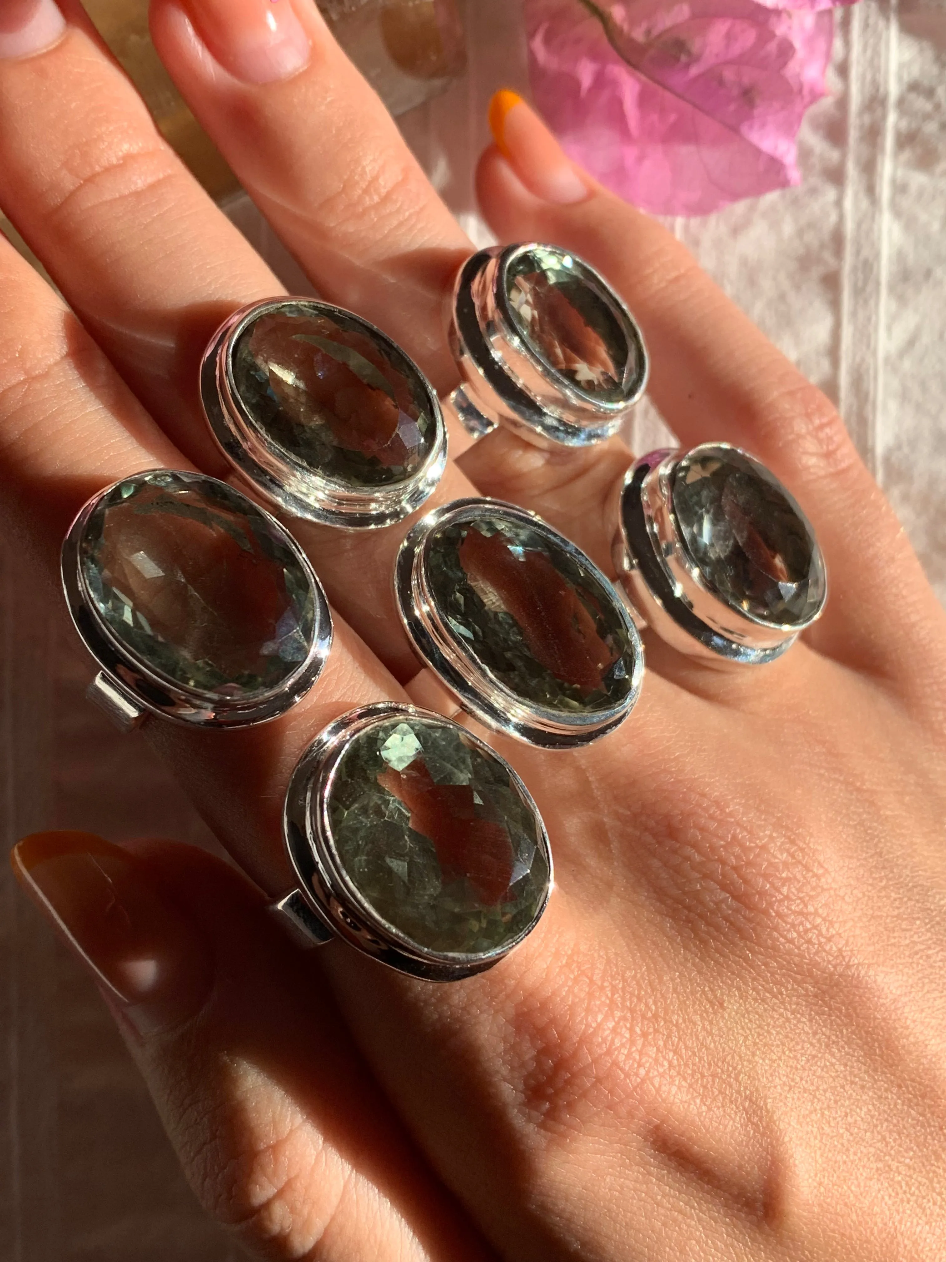 Green Amethyst Ansley Ring - Reg. Oval