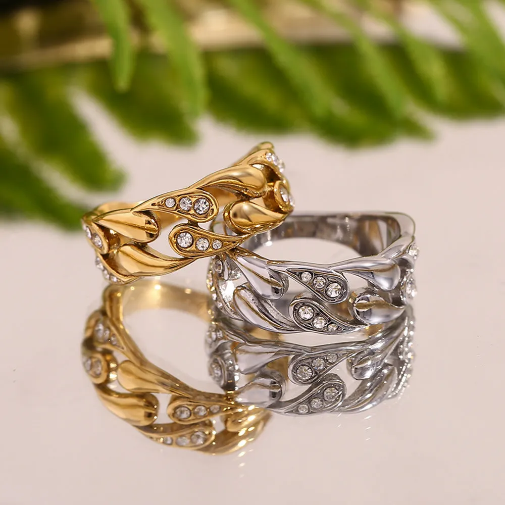 Minimalist Creative Circle Geometric Stainless Steel Electroplating Rings