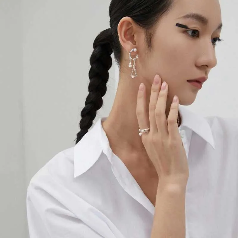 Moon Pearl  Earrings-925 Sterling Silver