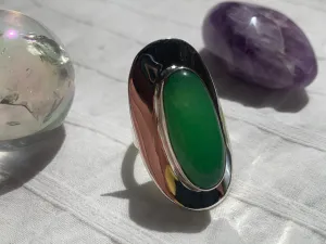 Nephrite Jade Dinah Ring - Long Oval (US 7)