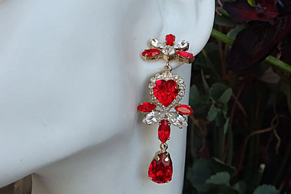 Rebeka heart earrings