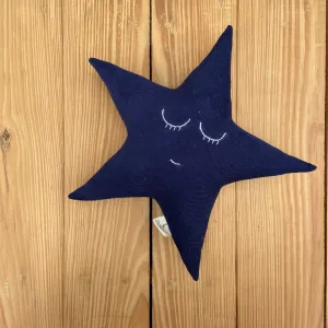 Space Blue Star Cushion