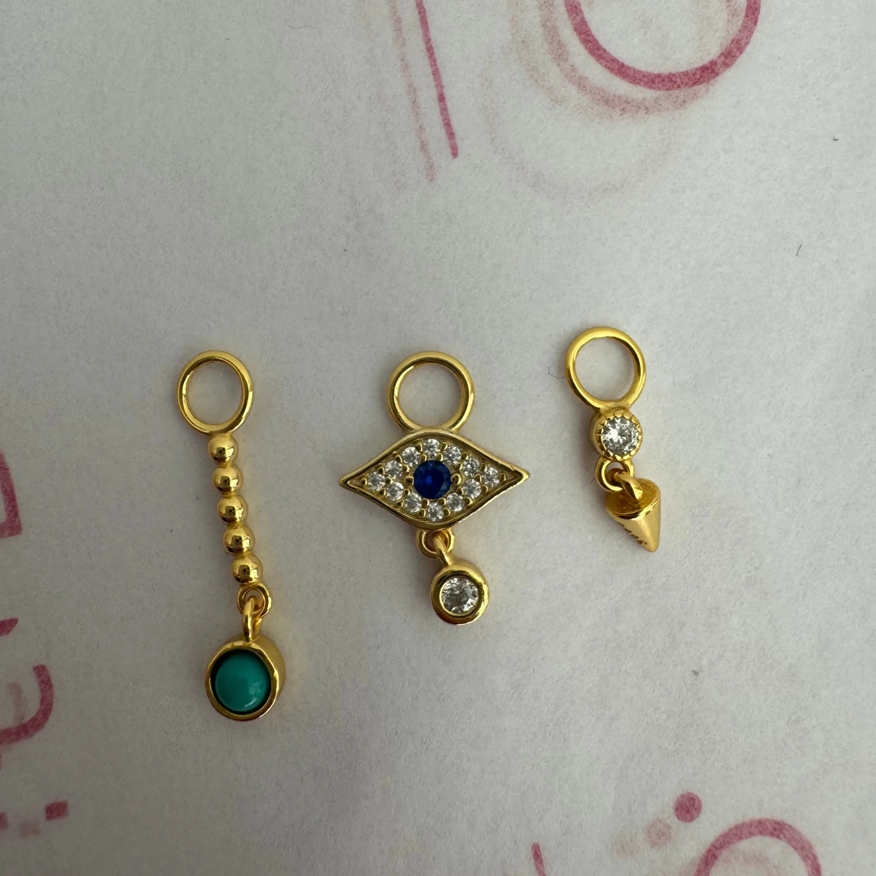 Sterling Silver Huggies - Gold ( SEE ALSO MIX/MATCH CHARMS )